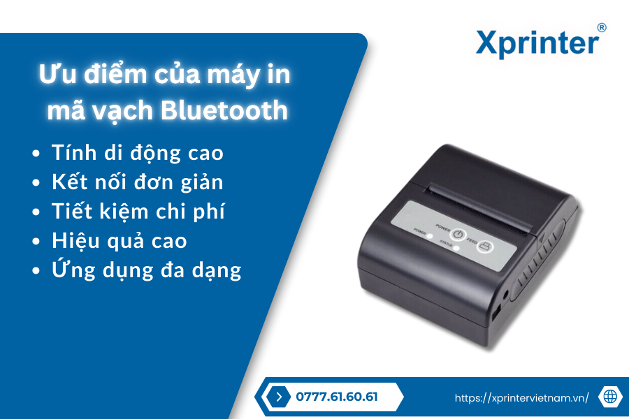 Máy in mã vạch bluetooth