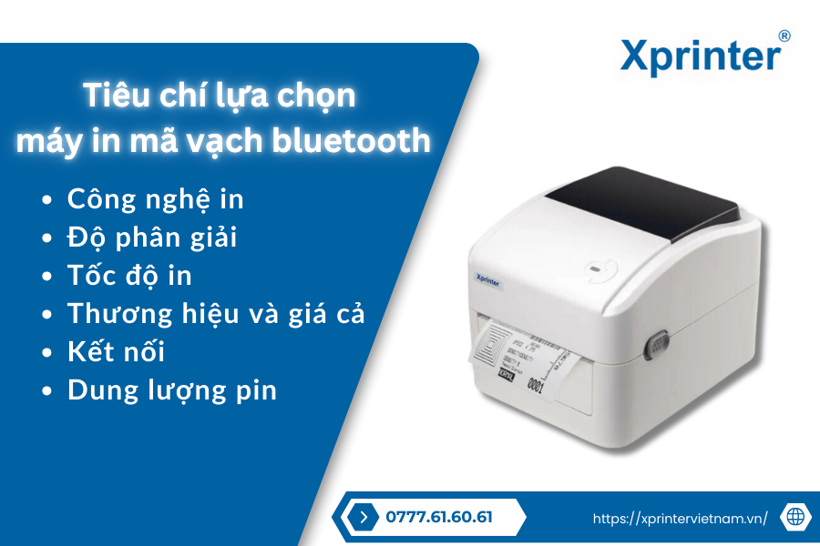 Máy in mã vạch bluetooth