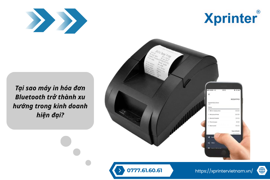 Tại sao máy in hóa đơn Bluetooth trở thành xu hướng trong kinh doanh hiện đại?