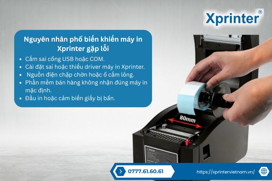 Các lỗi máy in Xprinter hay gặp phải